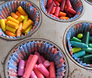 make your own recycled crayons