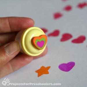 rubber heart eraser stamp