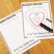 Tracing Hearts for a fun Valentine Activity